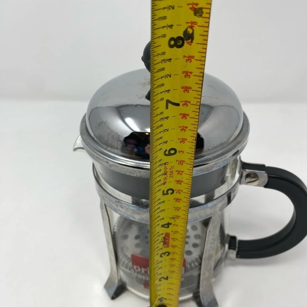 Bodum Caffettiera French Press Coffee Maker, Black Plastic Lid and Stainless